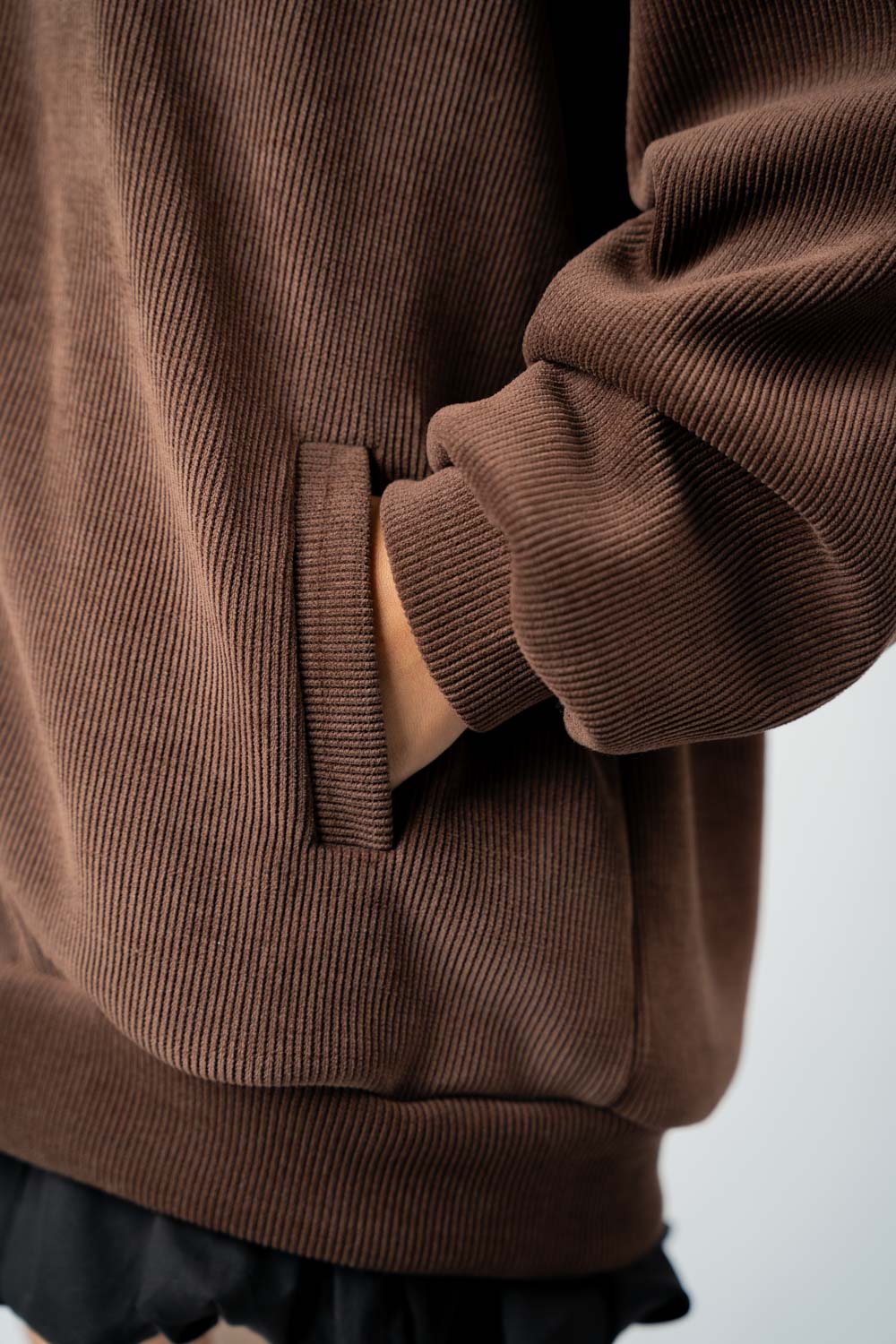 Celine Brown High Neck Zip Sweater
